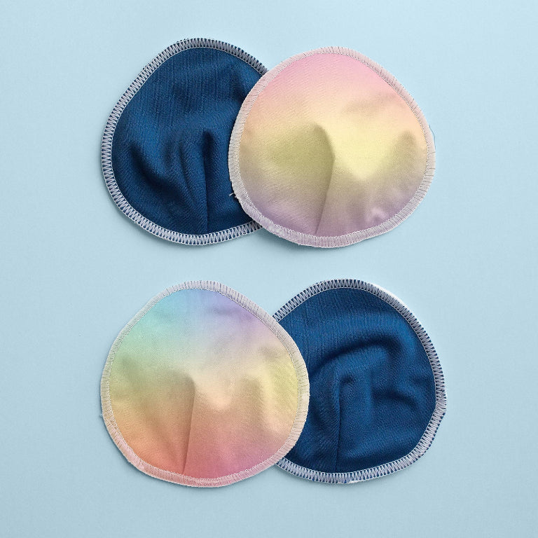 Reusable Overnight Breast Pads Rainbow Pastel