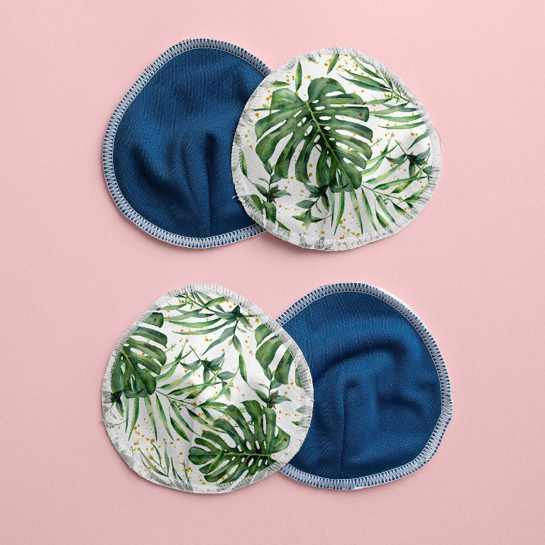 Reusable Overnight Breast Pads Watercolour Greenery