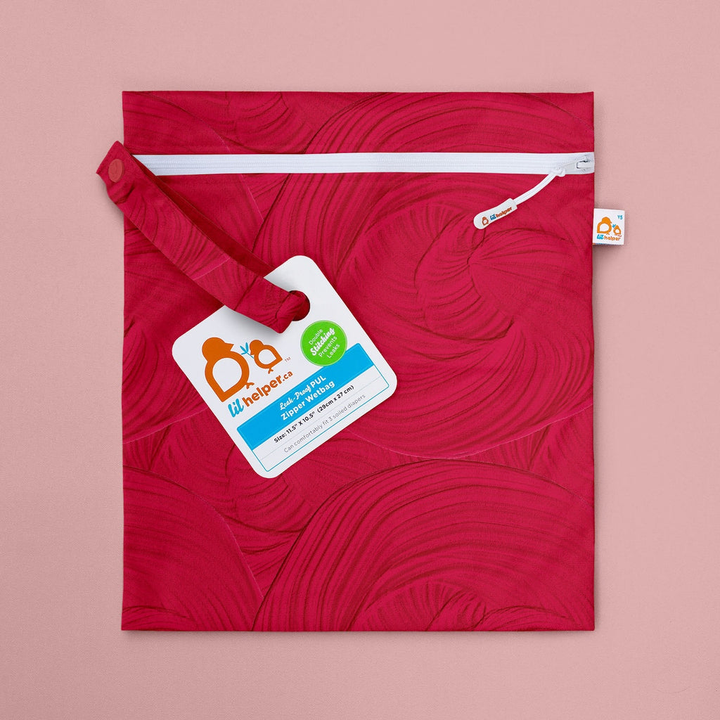 Image for Zippa Zipper Wetbag - design Swirls Viva Magenta